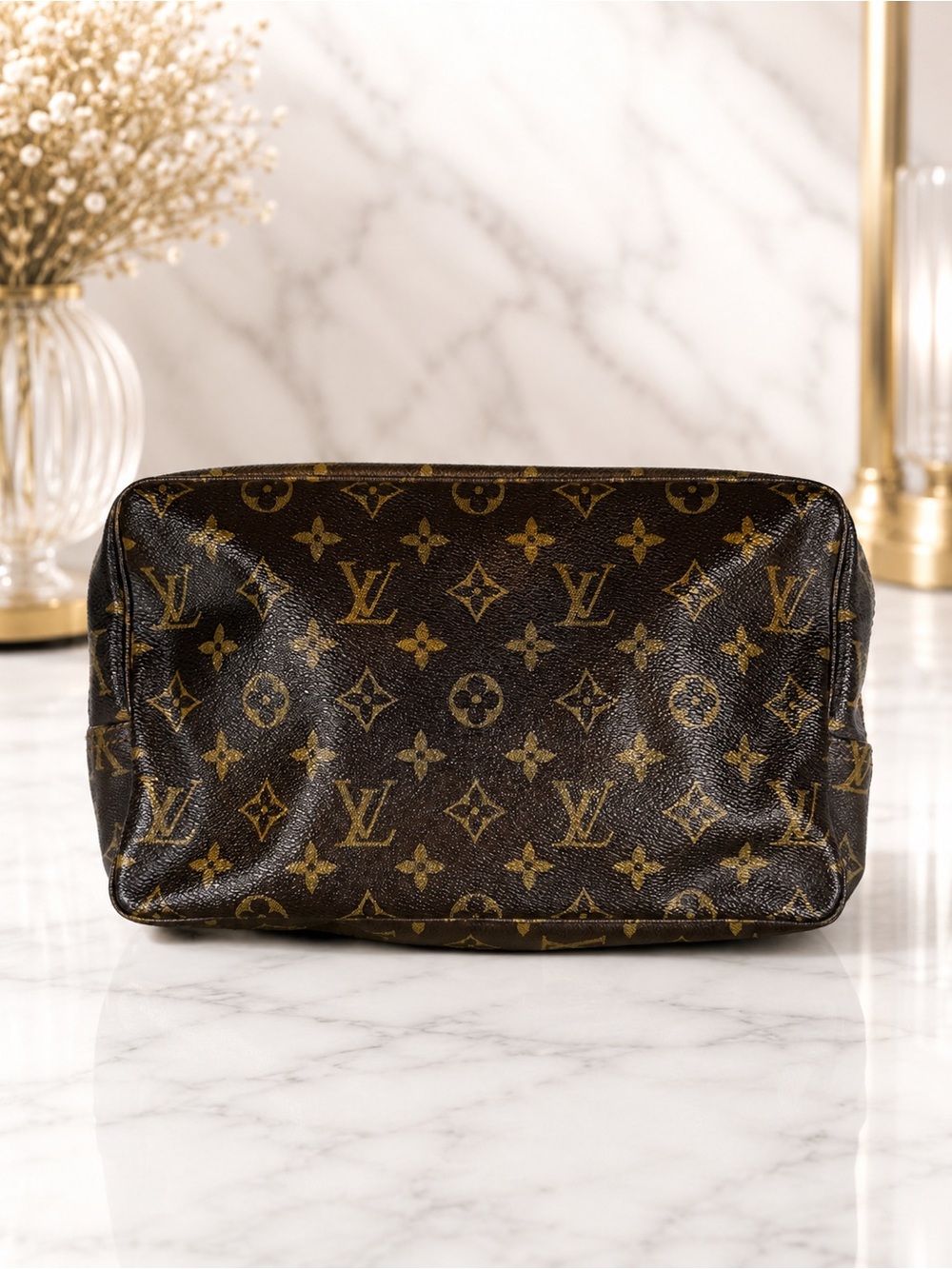 Louis Vuitton Monogram Trousse Toilette 28 Cosmetic Pouch | Vintage Full Set